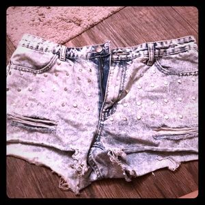 Denim shorts